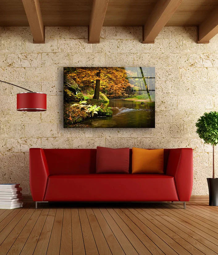 River & Forest Scenery UV Direct Aluminum Print Australian Made Quality