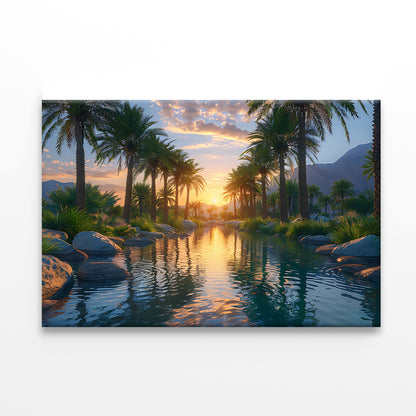 Trees in the River with Mountains Print 100% Australian Made - Bella Home Decor