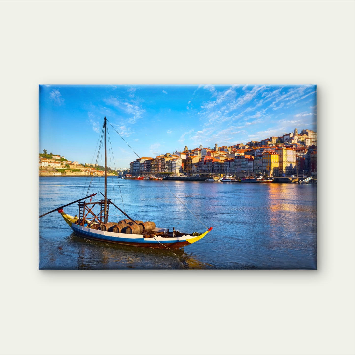 Golden Sunset Over The Beautiful Douro River In Portugal Wall Art Decor 100% Australian Made