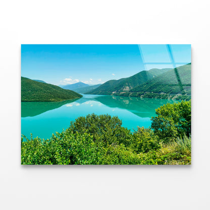 The Lake View with Mountains Acrylic Glass Print Tempered Glass Wall Art 100% Made in Australia Ready to Hang