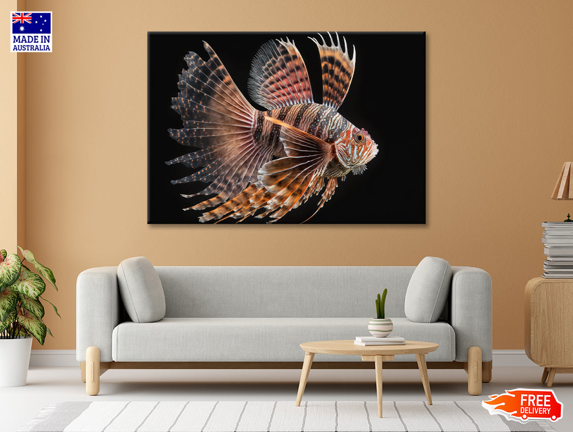 Close up Red Lionfish Print 100% Australian Made - Bella Home Decor