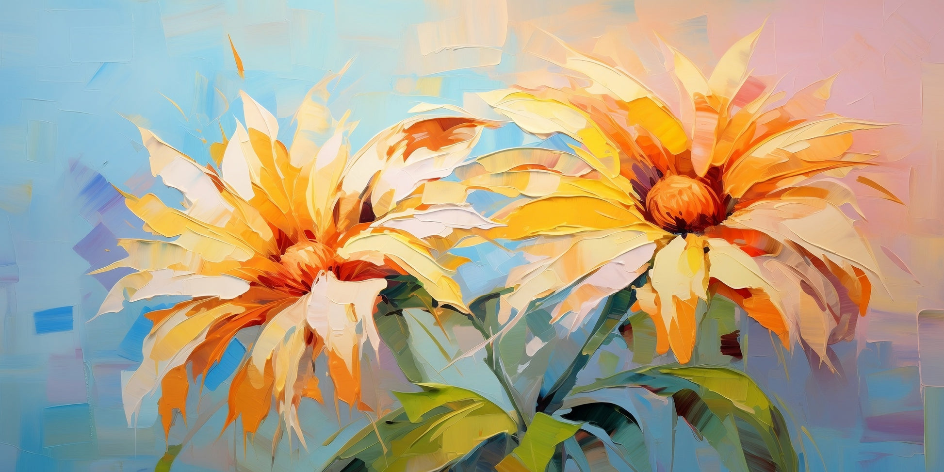Yellow Daisies Oil Painting Wall Art Canvas Office Home Room Framed 120x60cm - Bella Home Decor