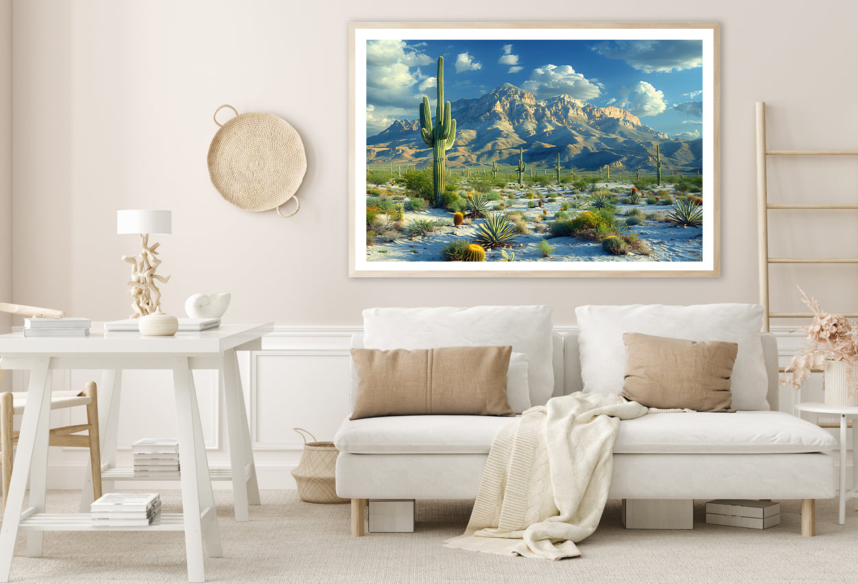 Cactus in the Desert Home Decor Premium Quality Poster Print Choose Your Sizes