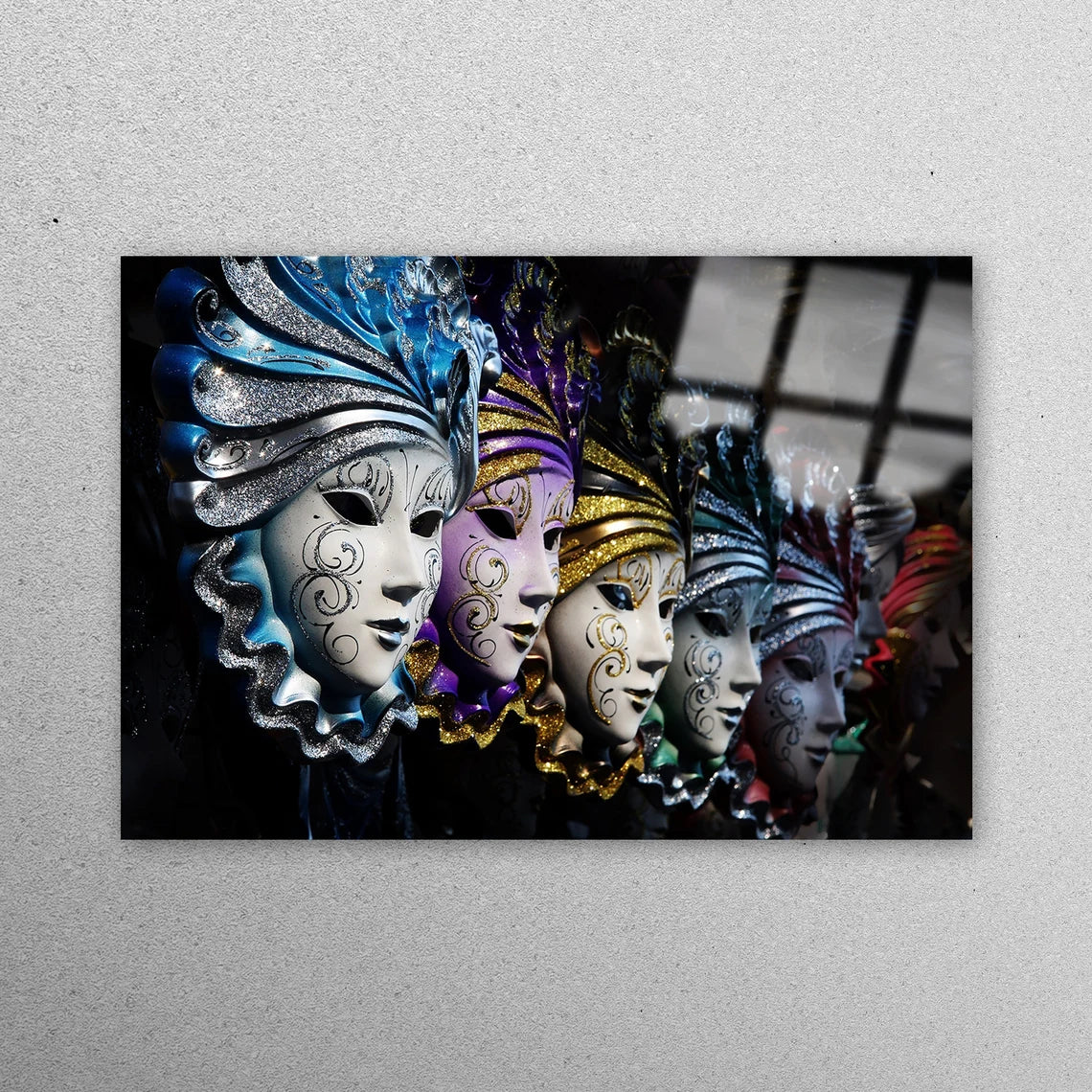 Venice Carnival Mask Acrylic Glass Print Tempered Glass Wall Art 100% Made in Australia Ready to Hang