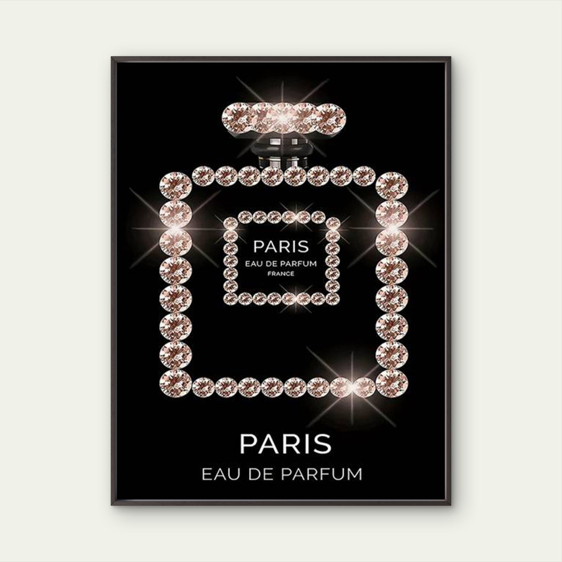 Black Silver Shining Perfume Luxury Design Fashion Home Decor Premium Quality Poster Print Choose Your Sizes - Bella Home Decor