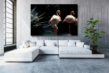 Pink Flamingo Wall Art UV Direct Aluminum Print Australian Made Quality