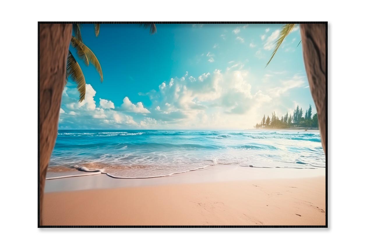 Beautiful Realistic Summer Beach Scenery Home Decor Premium Quality Poster Print Choose Your Sizes