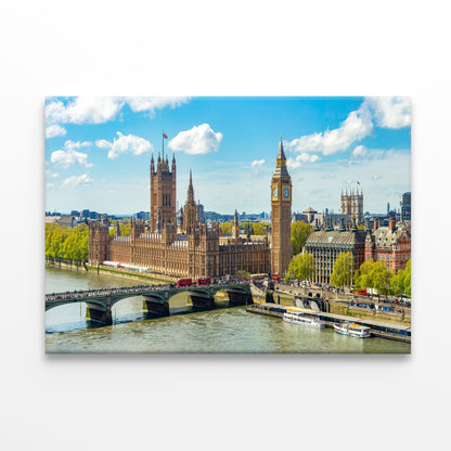 London Cityscape with Big Ben, UK Wall Art Decor 100% Australian Made - Bella Home Decor