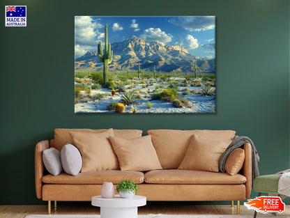 Cactus in the Desert Print 100% Australian Made - Bella Home Decor