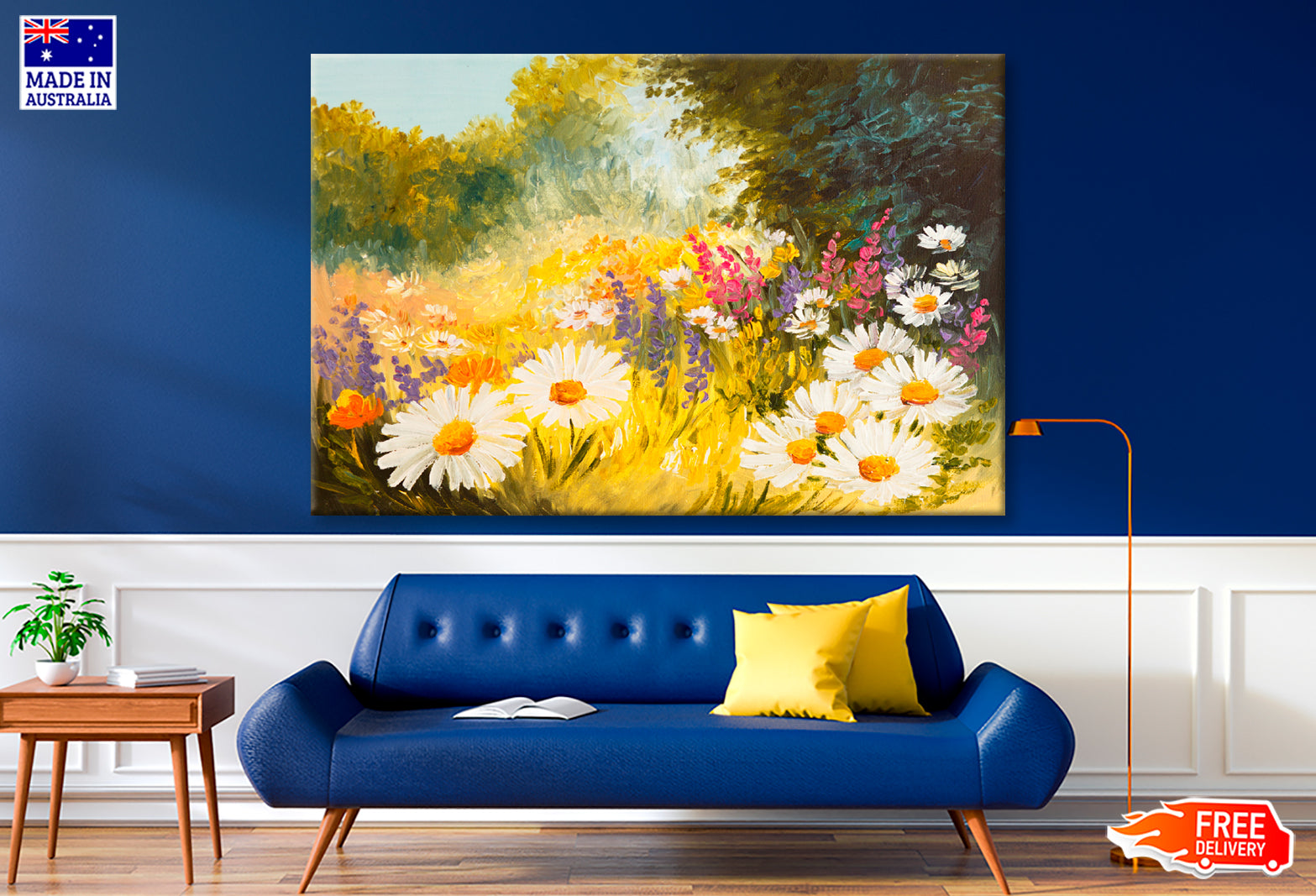 Field Of Daisies Oil Painting Limited Edition High Quality Print