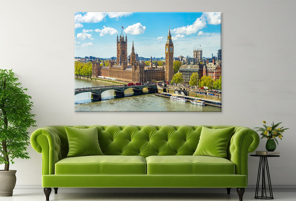 London Cityscape with Big Ben, UK Wall Art Decor 100% Australian Made - Bella Home Decor