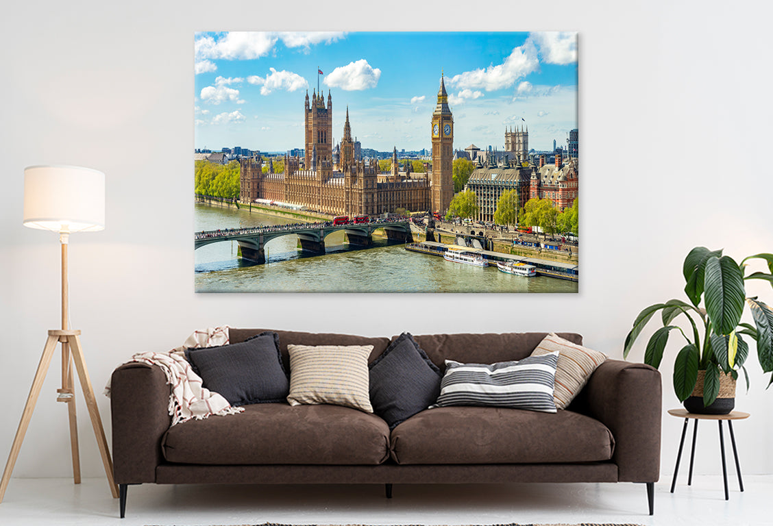 London Cityscape with Big Ben, UK Wall Art Decor 100% Australian Made - Bella Home Decor