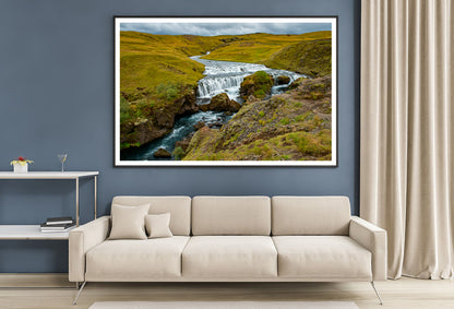 Waterfall with Rocks Home Decor Premium Quality Poster Print Choose Your Sizes