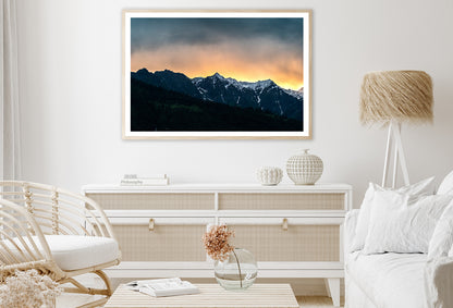 View of a Mountain Range Covered In Snow Home Decor Premium Quality Poster Print Choose Your Sizes