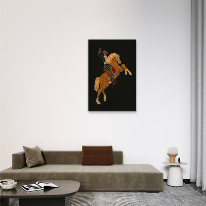 Hacienda Horse and Rider Neon Sign, Las vegas 40x60cm Metal Print Ready to Hang