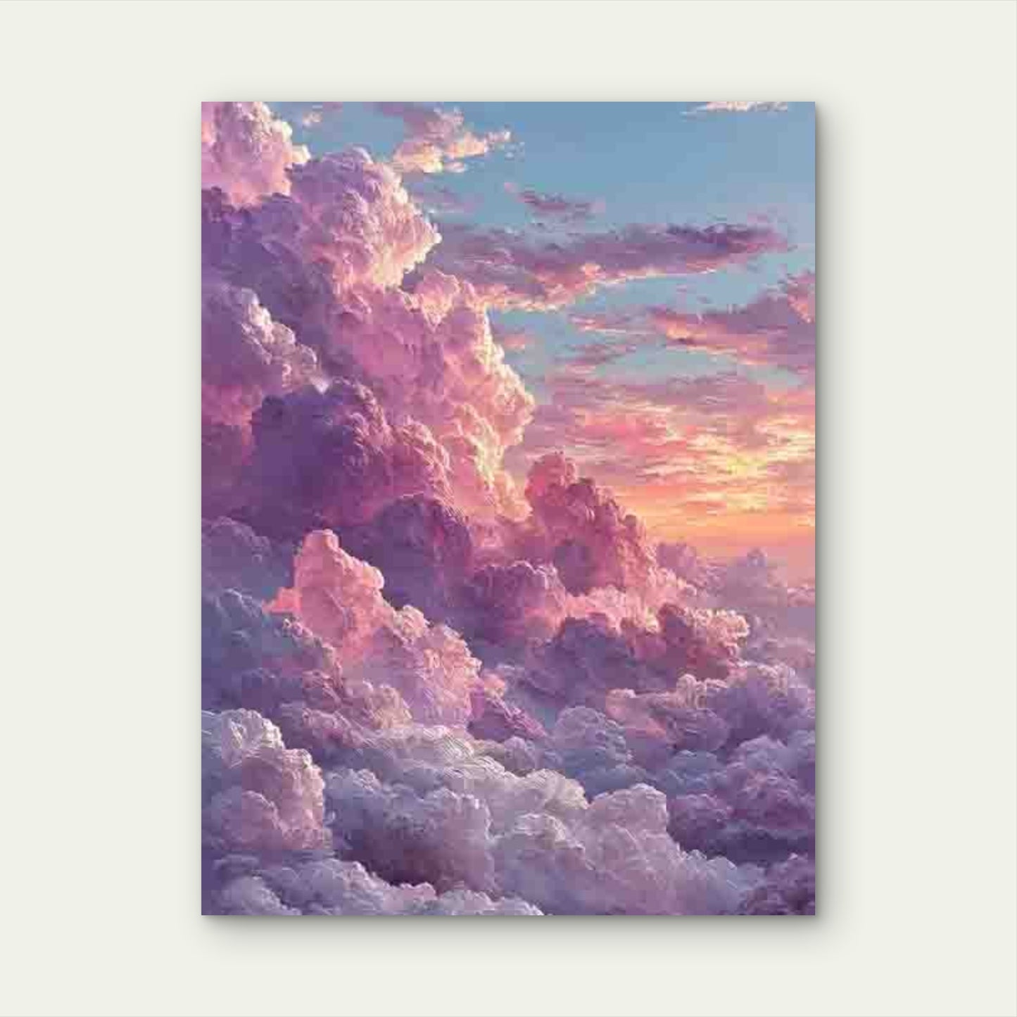 Depiction of Ethereal Sunrise Clouds 60x90cm Metal Print Ready to Hang