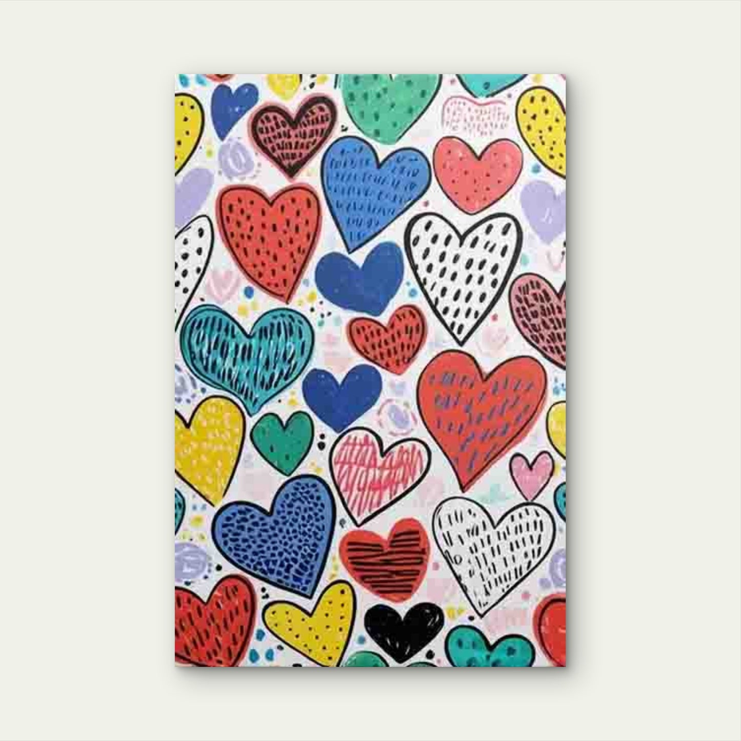 Colorful Heart World Metal Print Ready to Hang