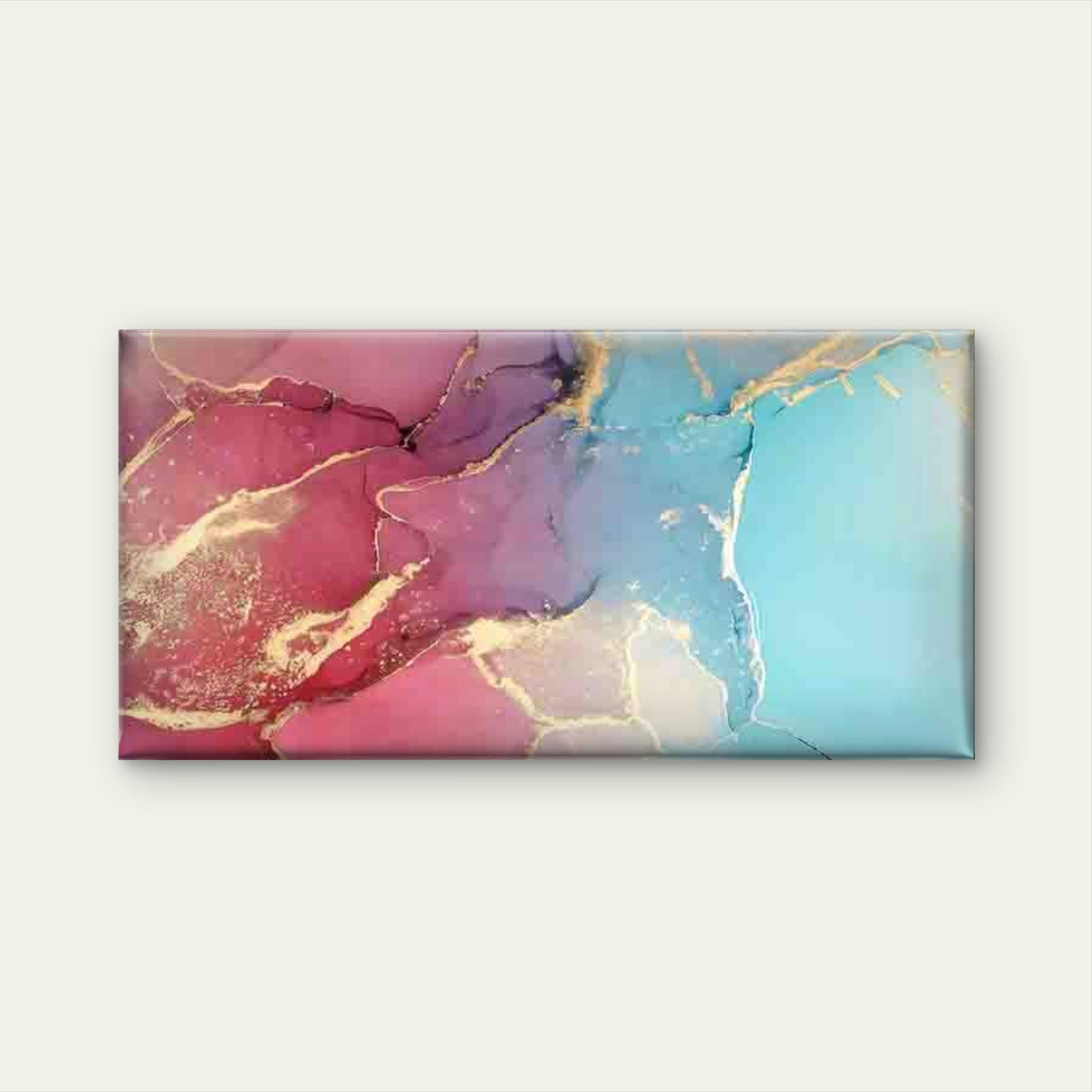 Abstract Colorful Ink Texture Wall Art Canvas Office Home Room Framed 120x60cm - Bella Home Decor