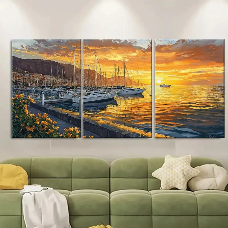 3pcs Portugal Scenic Decor Metal Print Ready to Hang Art