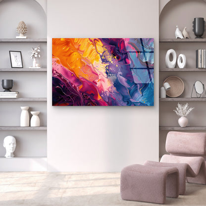 Abstract Colorful Fluid Cells Ocean Acrylic Glass Printing Wall Art Australian Made Quality