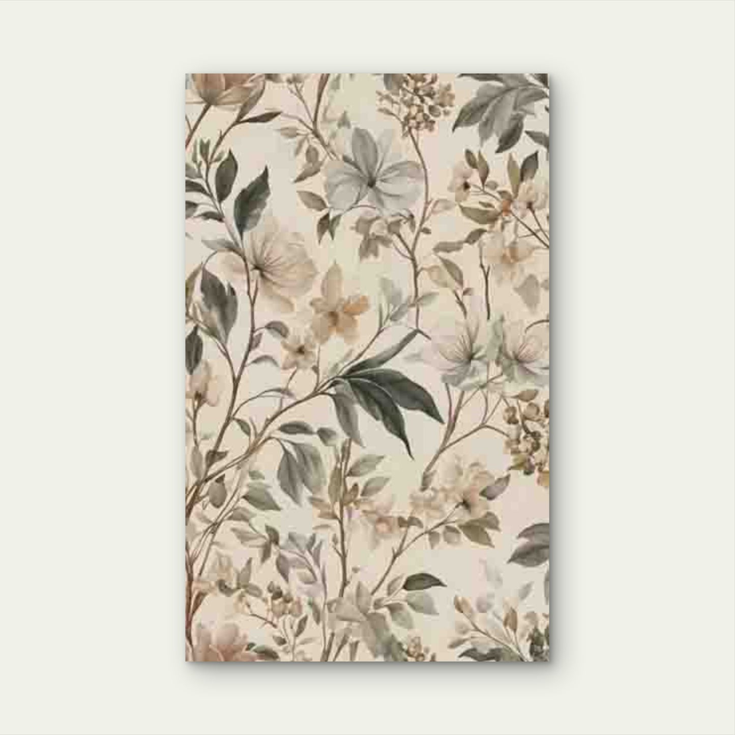 Floral Botanical Pattern Metal Print Ready to Hang