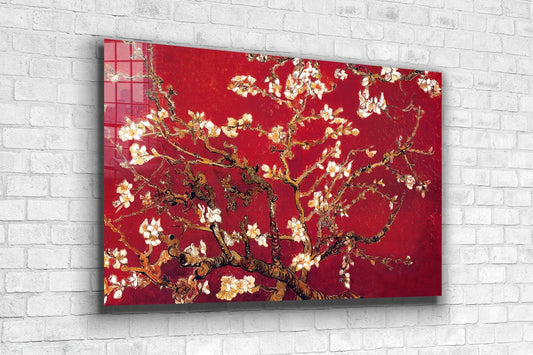 Van Gogh Red Blooming UV Direct Aluminum Print Australian Made Quality