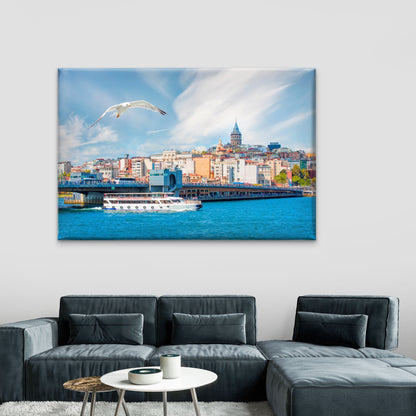 Galata Tower Istanbul Turkey City Wall Art Decor 100% Australian Made