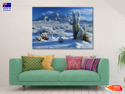 Winter with Snow Covered Trees Print 100% Australian Made - Bella Home Decor