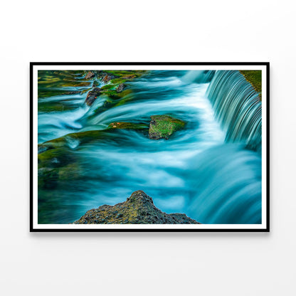 Flowing Water in Stream in Shuangliu National Forest Home Decor Premium Quality Poster Print Choose Your Sizes