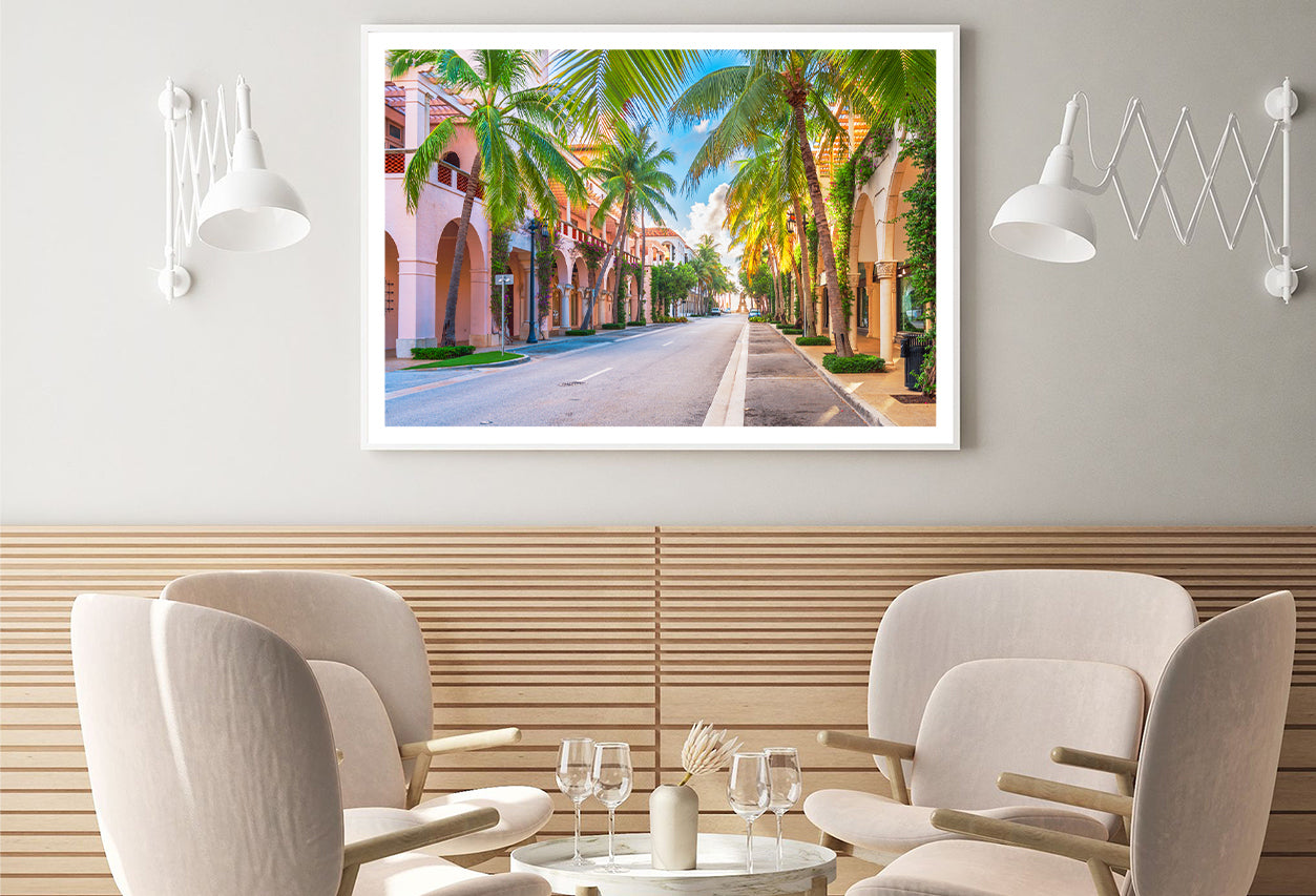 Palm Trees in Streets of Florida Home Decor Premium Quality Poster Print Choose Your Sizes - Bella Home Decor