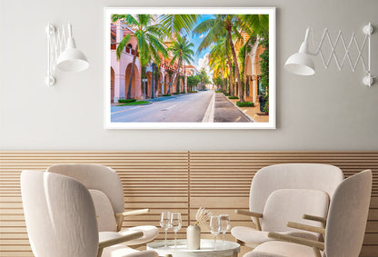 Palm Trees in Streets of Florida Home Decor Premium Quality Poster Print Choose Your Sizes - Bella Home Decor