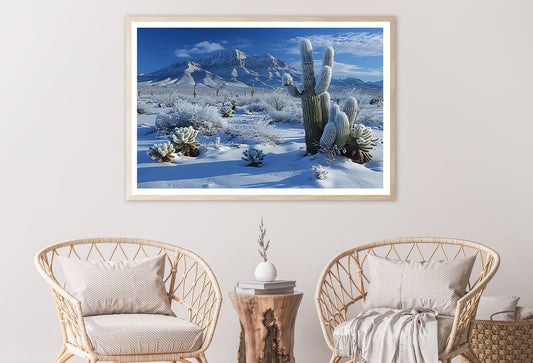 Winter with Snow Covered Trees Home Decor Premium Quality Poster Print Choose Your Sizes