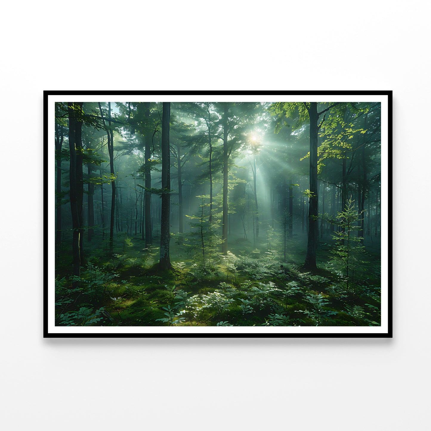 Forest with Sunrise View Home Decor Premium Quality Poster Print Choose Your Sizes - Bella Home Decor