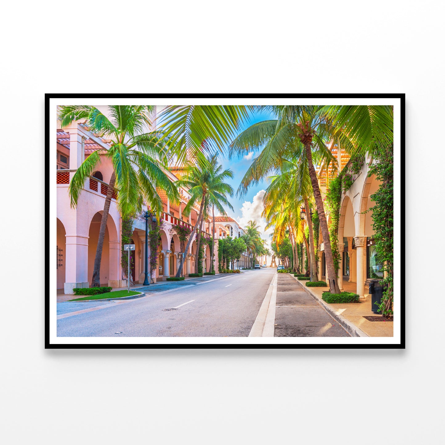 Palm Trees in Streets of Florida Home Decor Premium Quality Poster Print Choose Your Sizes - Bella Home Decor