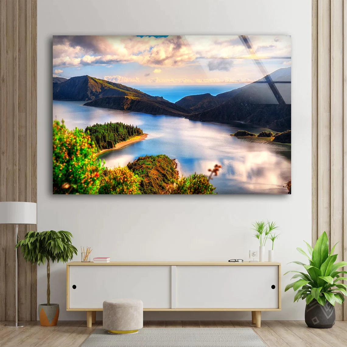 River Mountain Sky View UV Direct Aluminum Print Australian Made Quality