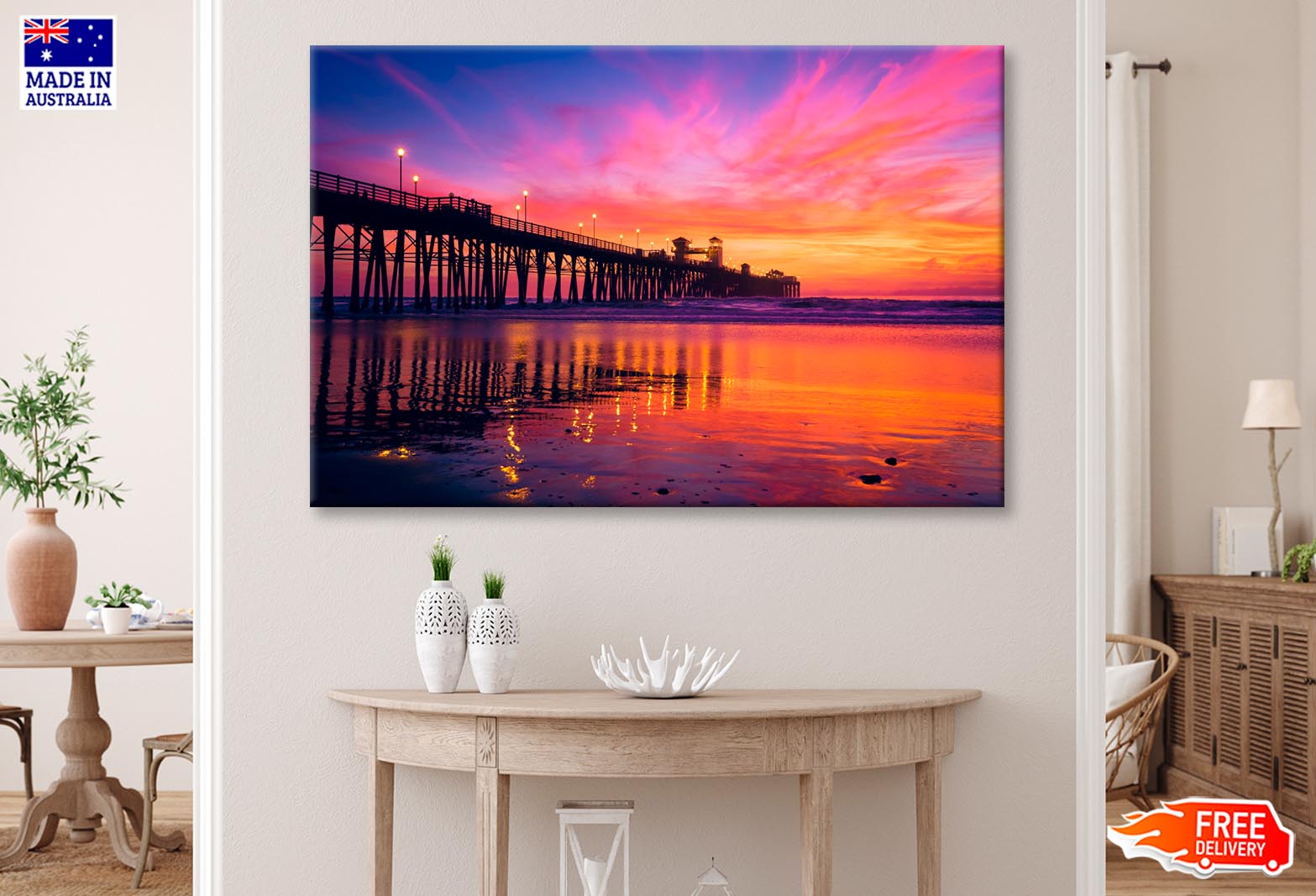 Sunset On the Ocean Wall Art Decor 100% Australian Made - Bella Home Decor