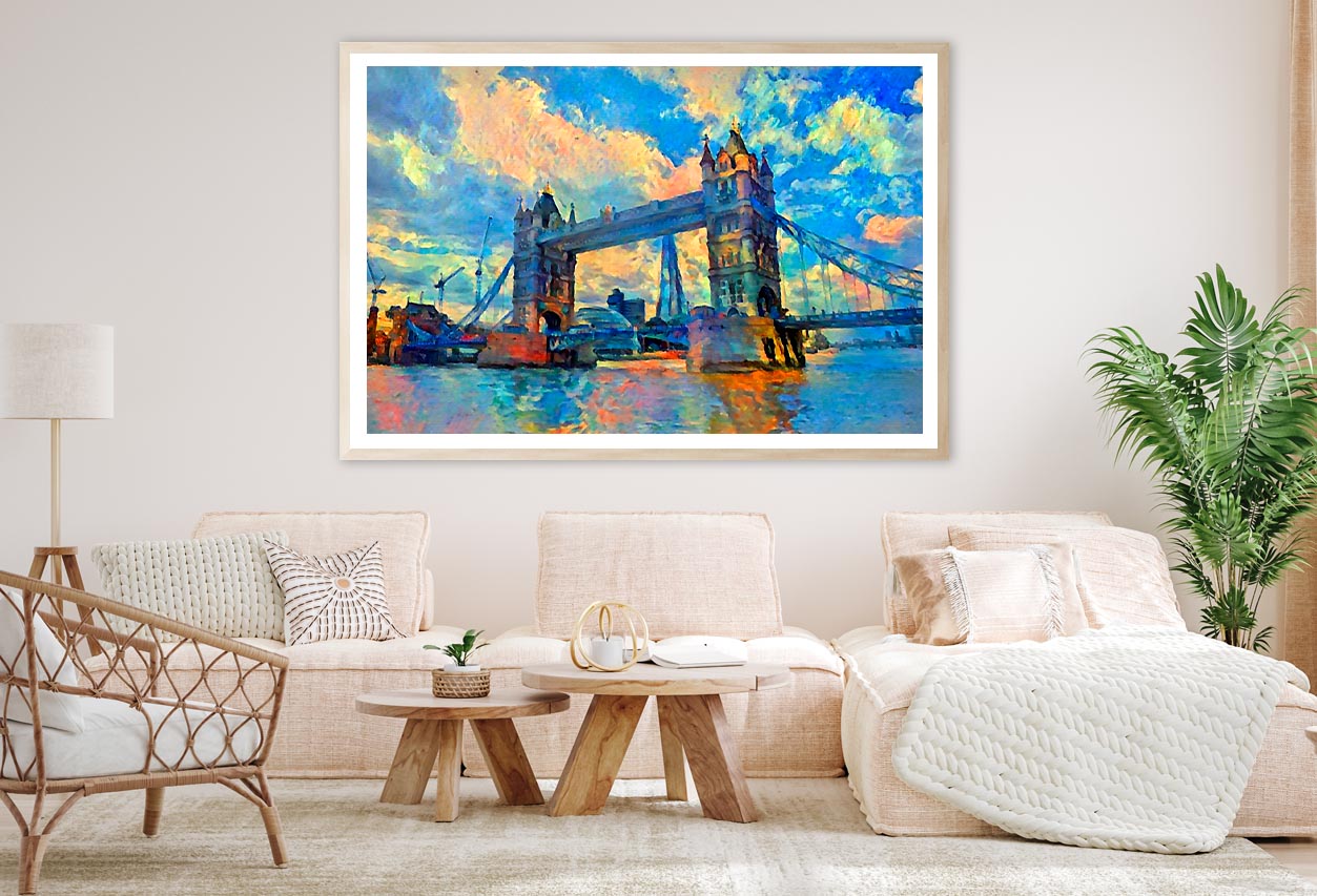 Oil Painting London Tower Bridge Home Decor Premium Quality Poster Print Choose Your Sizes