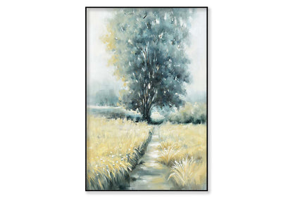 Grasslands, Trees Scenery Painting Wall Art Limited Edition High Quality Print