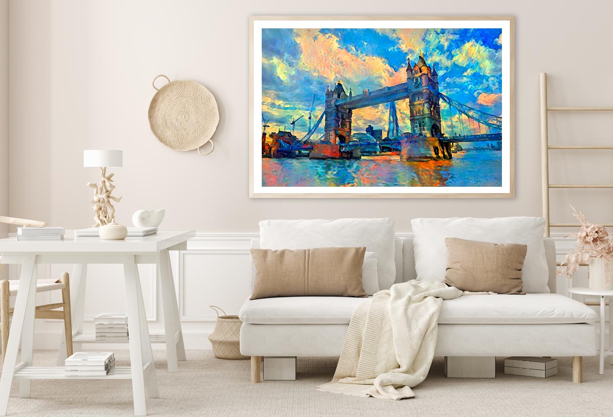 Oil Painting London Tower Bridge Home Decor Premium Quality Poster Print Choose Your Sizes