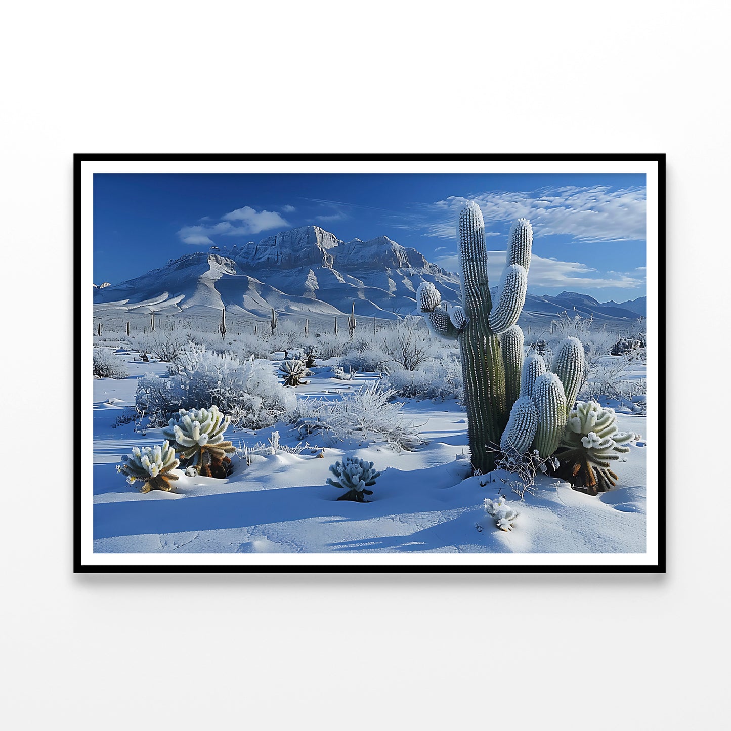 Winter with Snow Covered Trees Home Decor Premium Quality Poster Print Choose Your Sizes