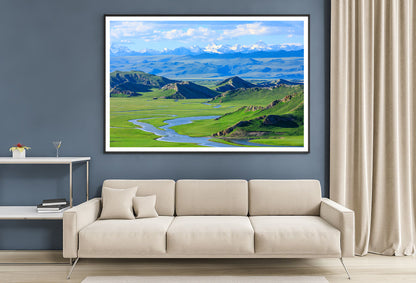 Beautiful Grassland and Mountain in China Home Decor Premium Quality Poster Print Choose Your Sizes