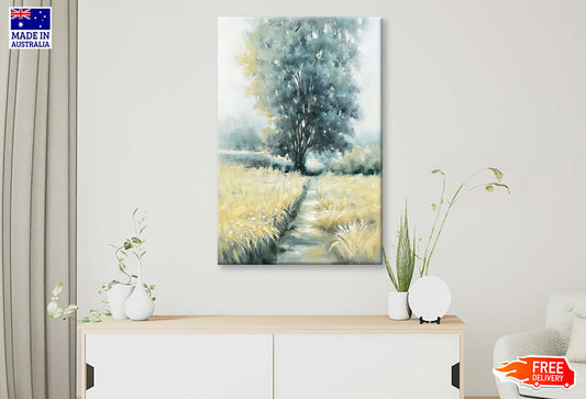 Grasslands, Trees Scenery Painting Wall Art Limited Edition High Quality Print