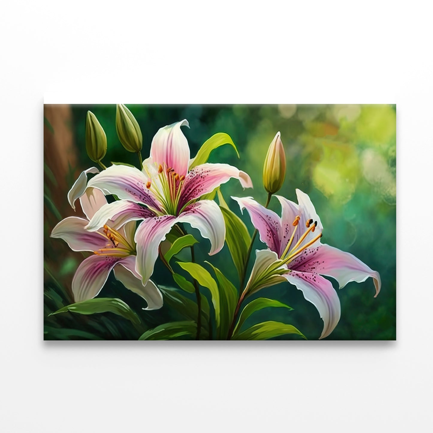 Bright Pink Lilies Blooming Print 100% Australian Made - Bella Home Decor