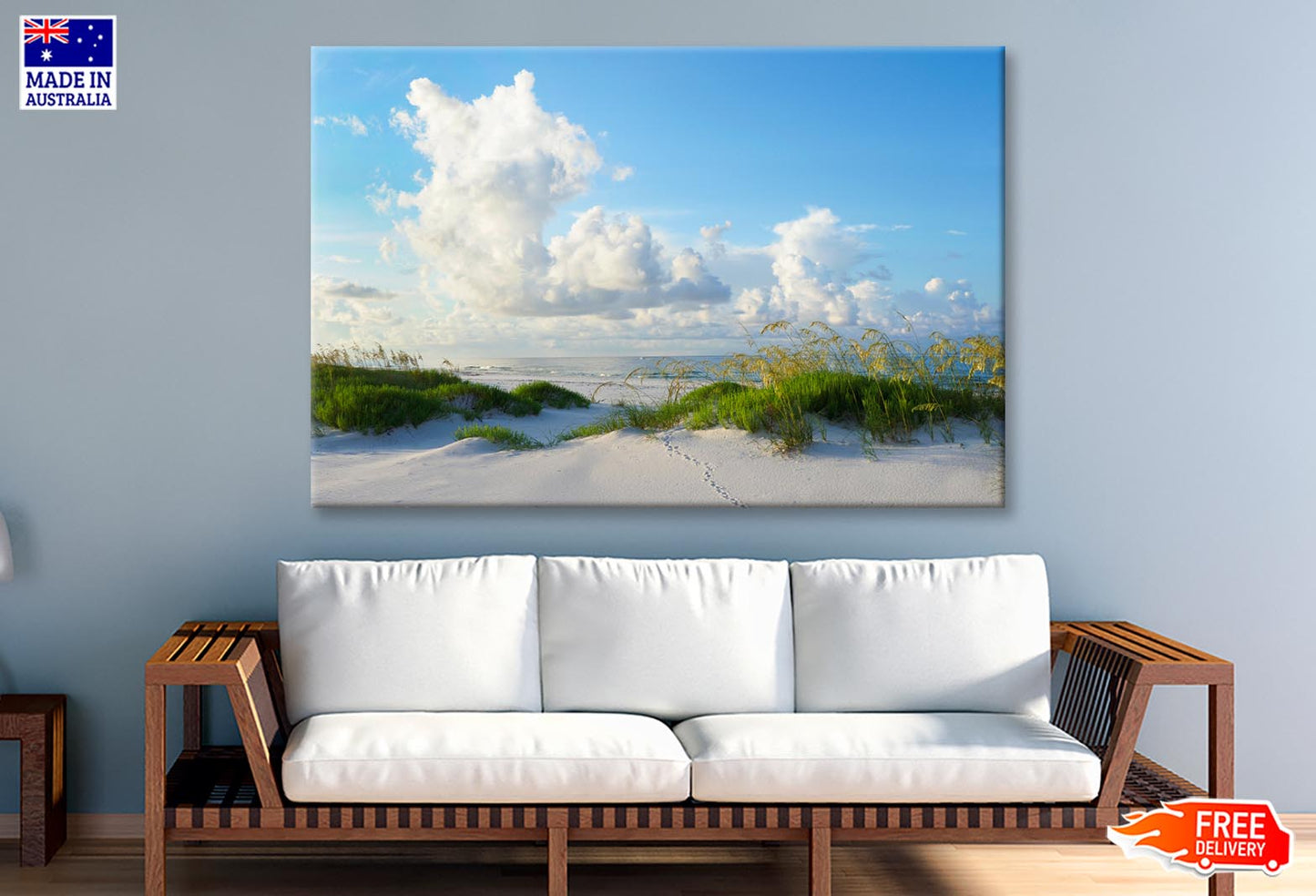 Early Morning Light on A Beautiful White Sand Beach of The Florida Gulf Coast Wall Art Decor 100% Australian Made - Bella Home Decor