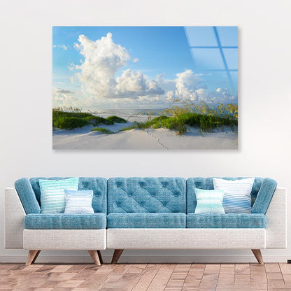 Early Morning Light on A Beautiful White Sand Beach of The Florida Gulf Coast Acrylic Glass Print Tempered Glass Wall Art 100% Made in Australia Ready to Hang