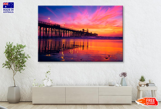 Sunset On the Ocean Wall Art Decor 100% Australian Made