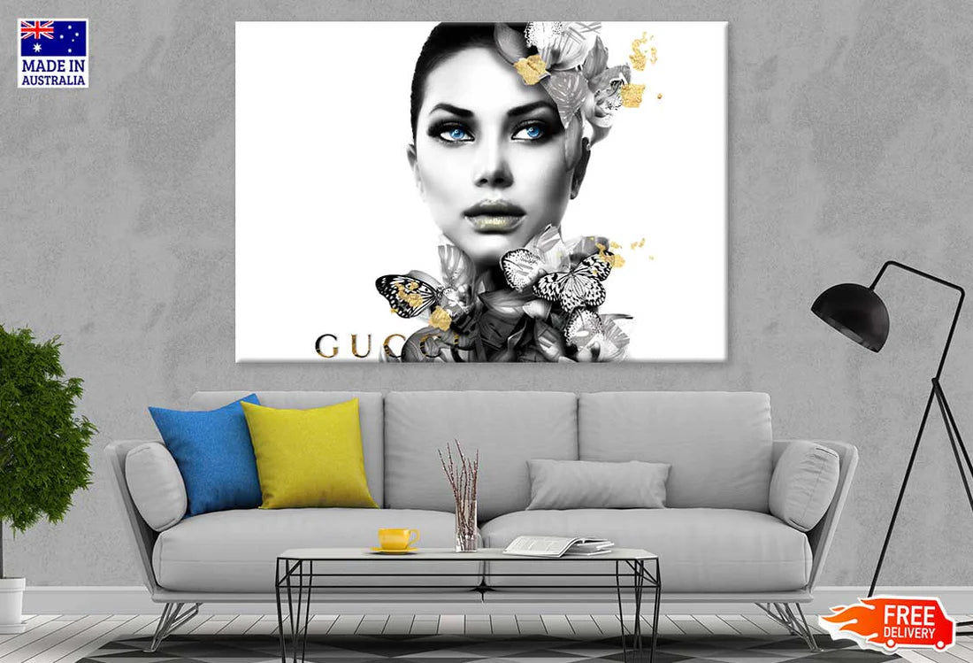 Fashion Girl B&W Gold Portrait Photograph 90x60cm Print 100% Australian Made