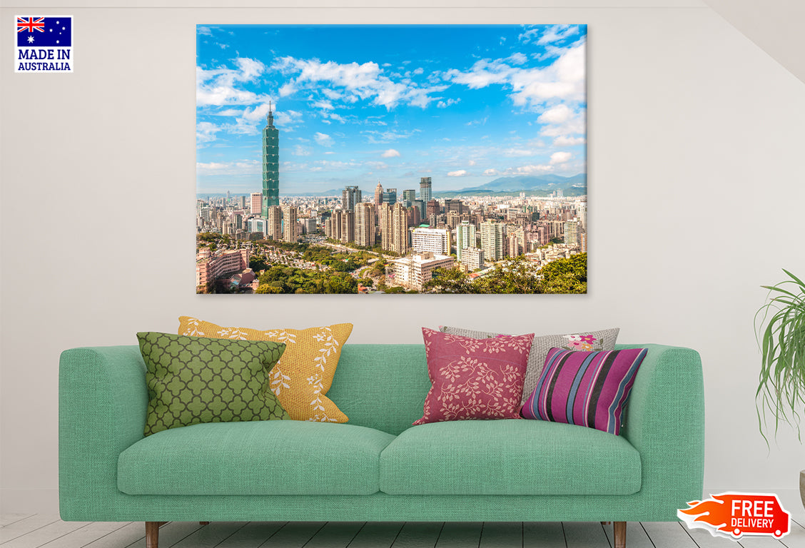 View of Taipei City Taiwan Print 100% Australian Made