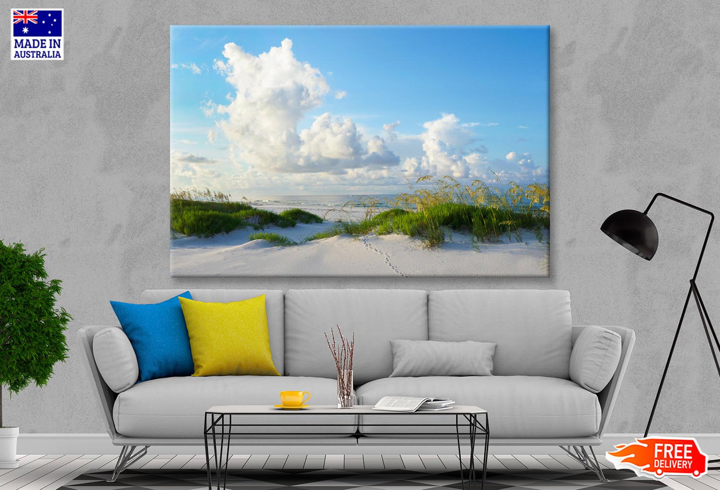 Early Morning Light on A Beautiful White Sand Beach of The Florida Gulf Coast Wall Art Decor 100% Australian Made - Bella Home Decor