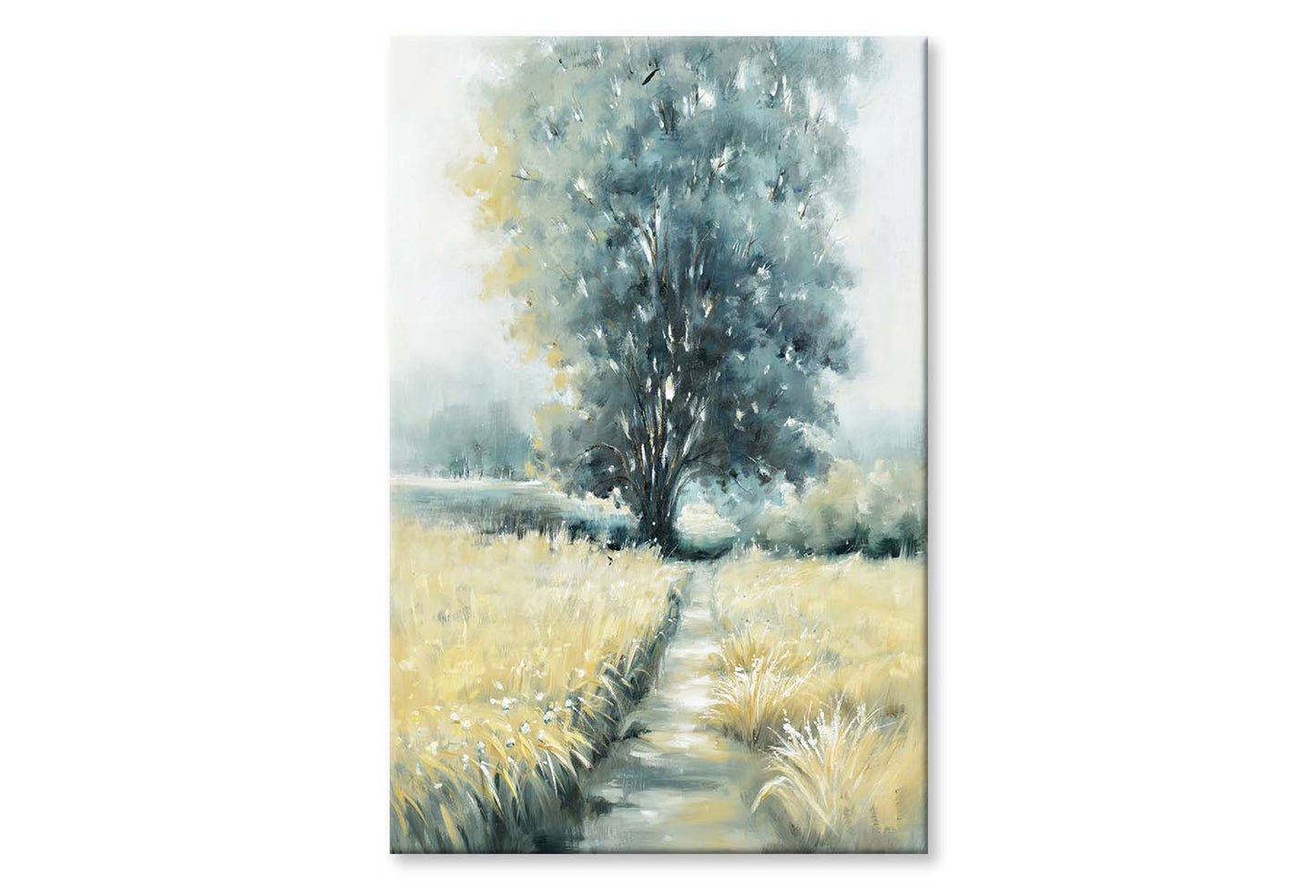 Grasslands, Trees Scenery Painting Wall Art Limited Edition High Quality Print